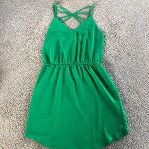2/$20 Nordstrom Naked Zebra green strappy dress